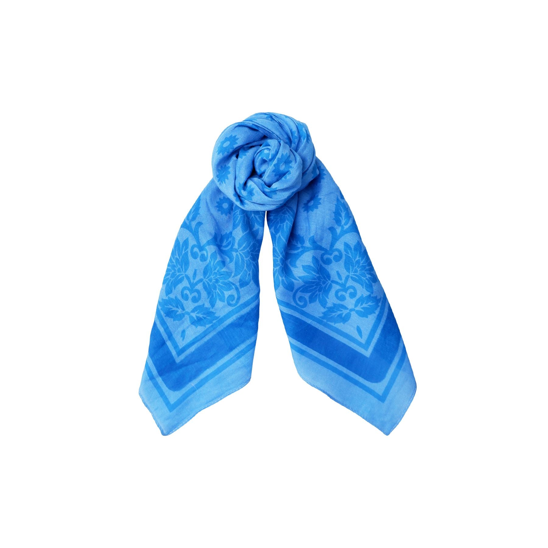 Hally Mini Scarf | Blue Scarves Black Colour 
