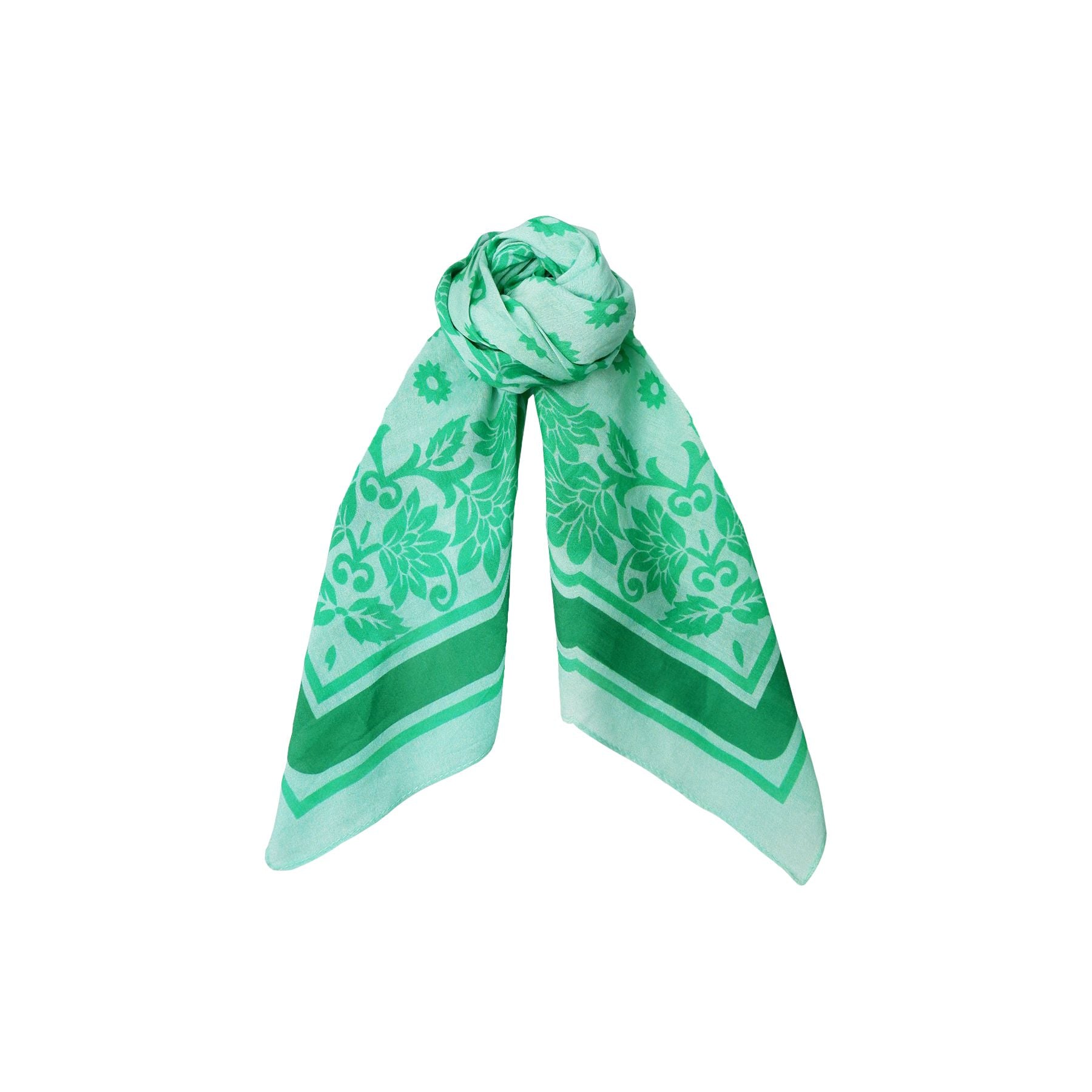 Hally Mini Scarf | Green Scarves Black Colour 