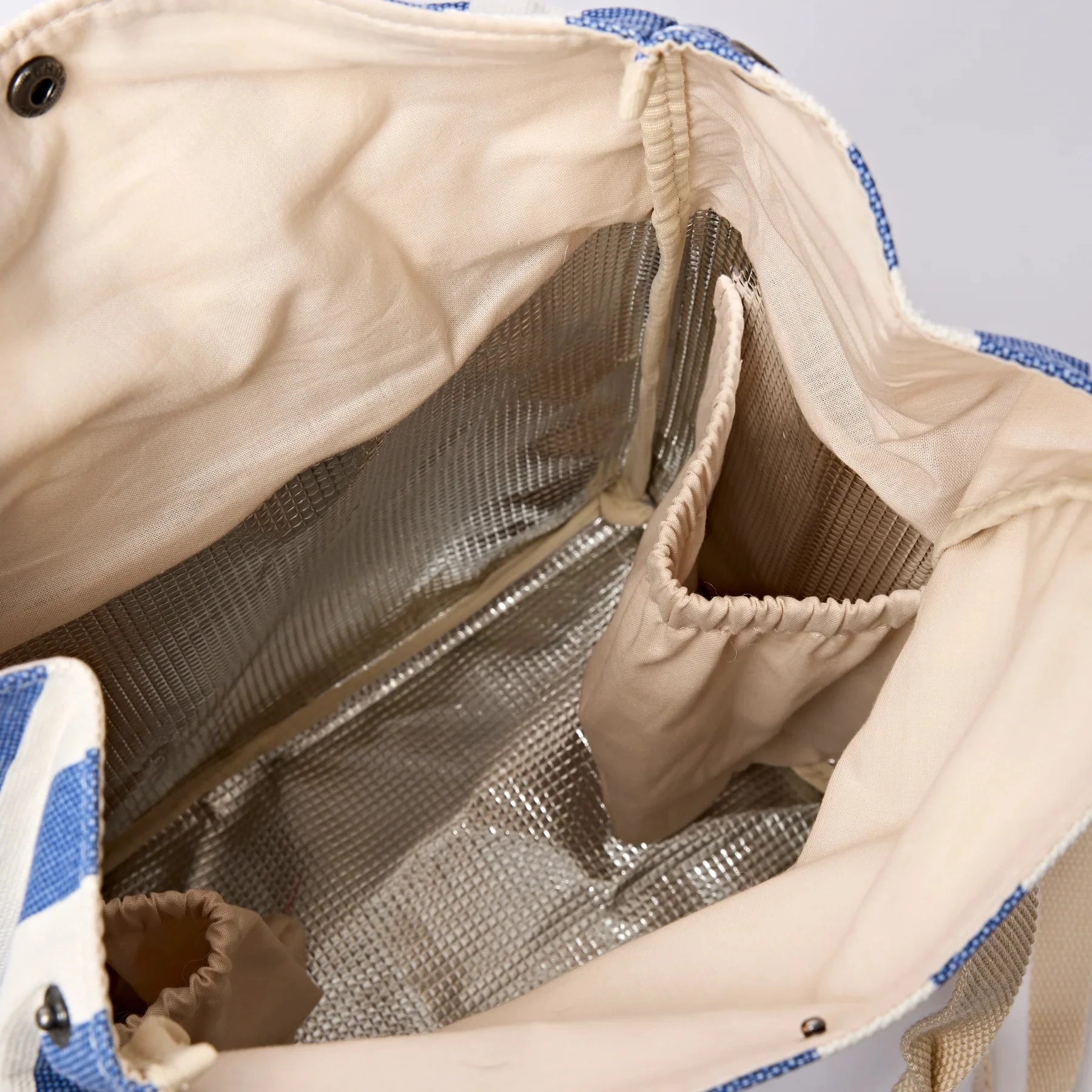 Hampstead Lunch Bag | Denim Stripe Backpacks Roka 