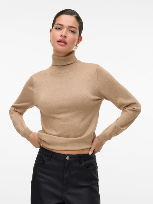 Happiness Glitter Rollneck | Silver Mink Sweater Vero Moda 