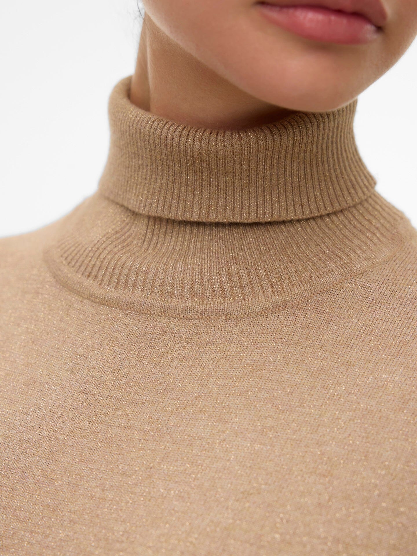 Happiness Glitter Rollneck | Silver Mink Sweater Vero Moda 