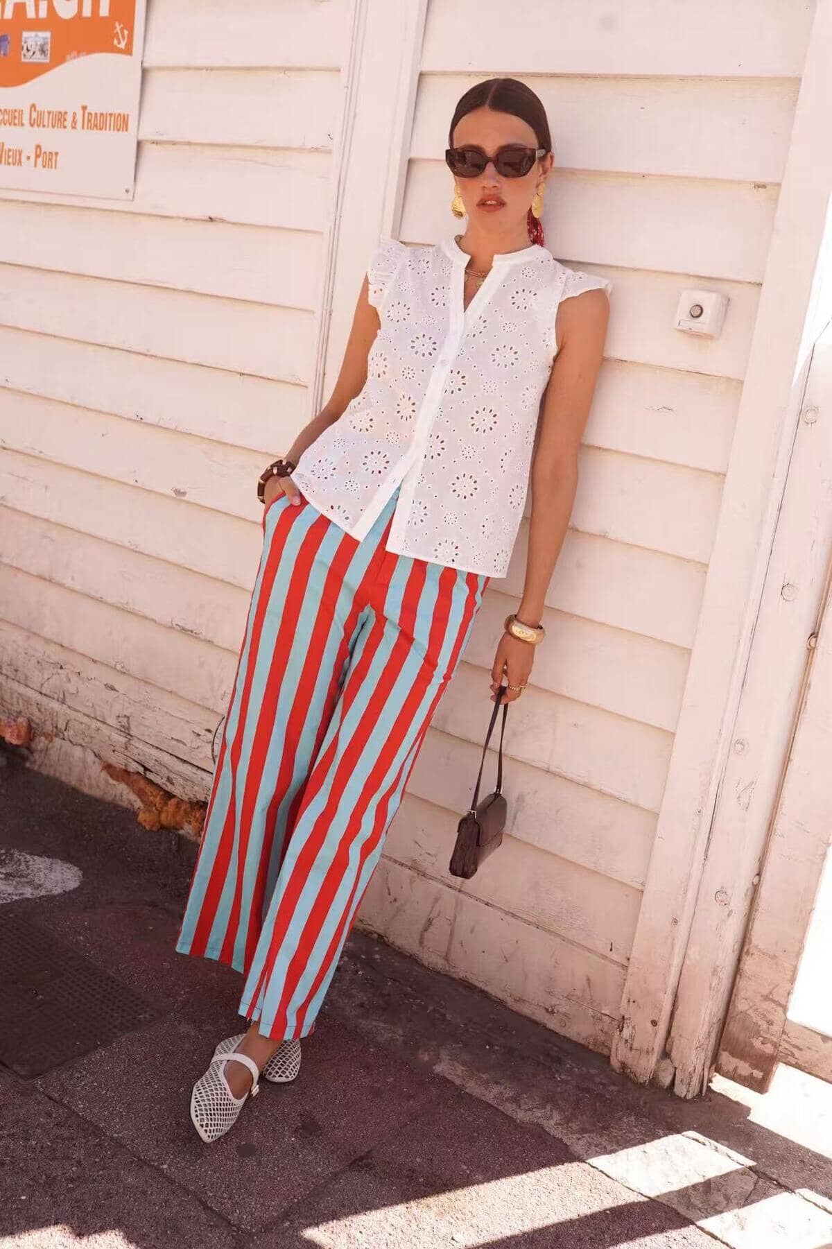 Harper Pants | 2 Colours Pants Parisienne Collection Red UK - S 