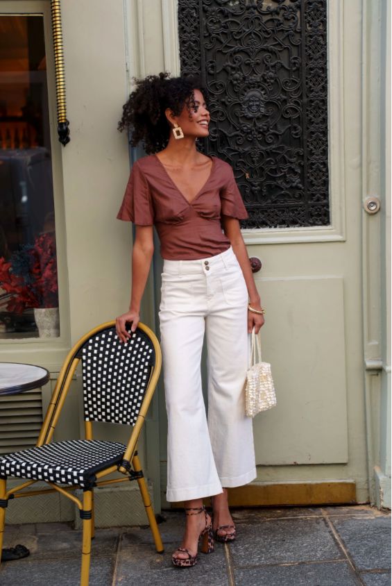 Heidi Wide Jeans | White Jeans Parisienne Collection 