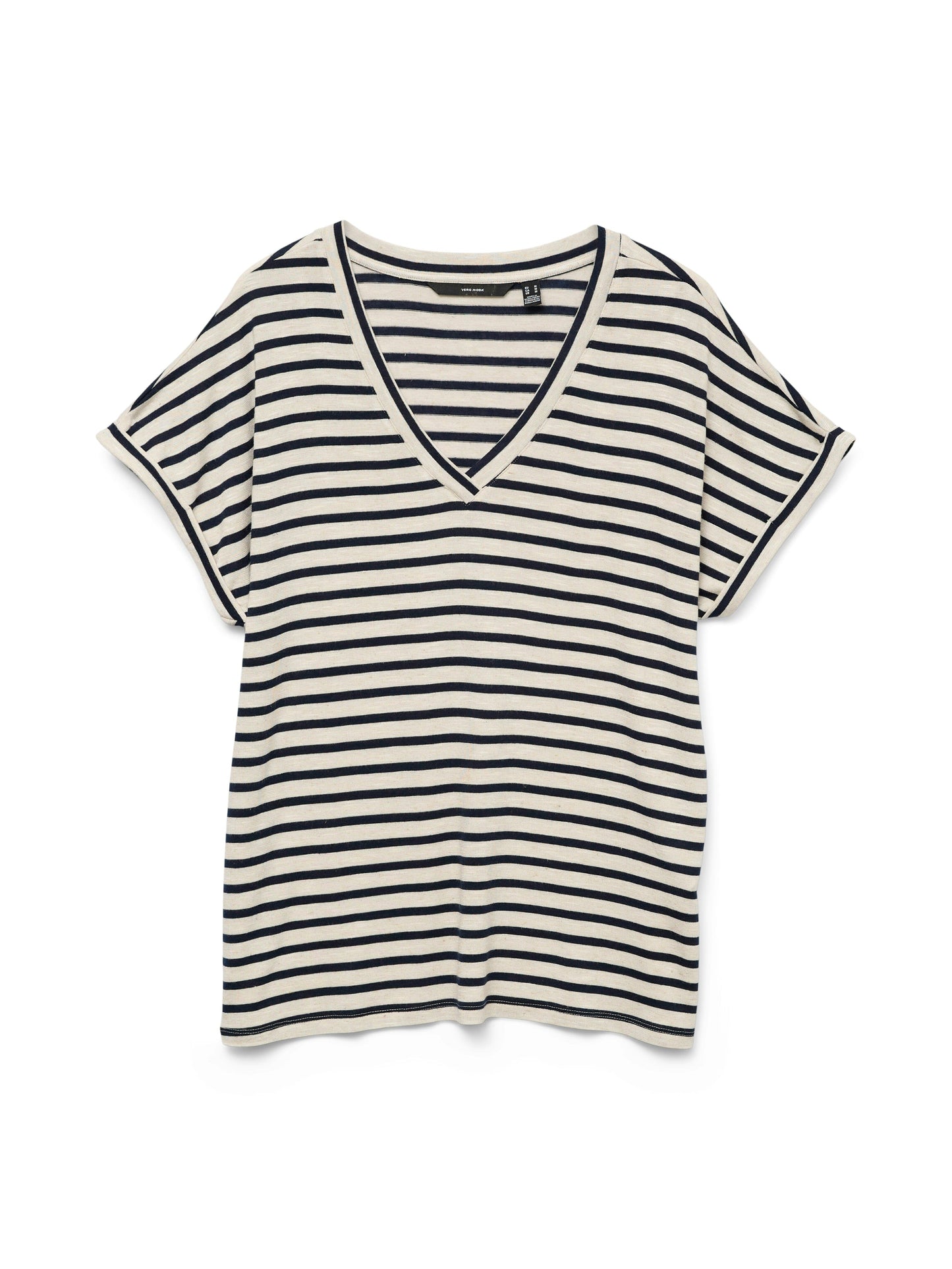 Holly Stripe Top | Silver Lining/Navy Blazer Shirts & Tops Vero Moda 