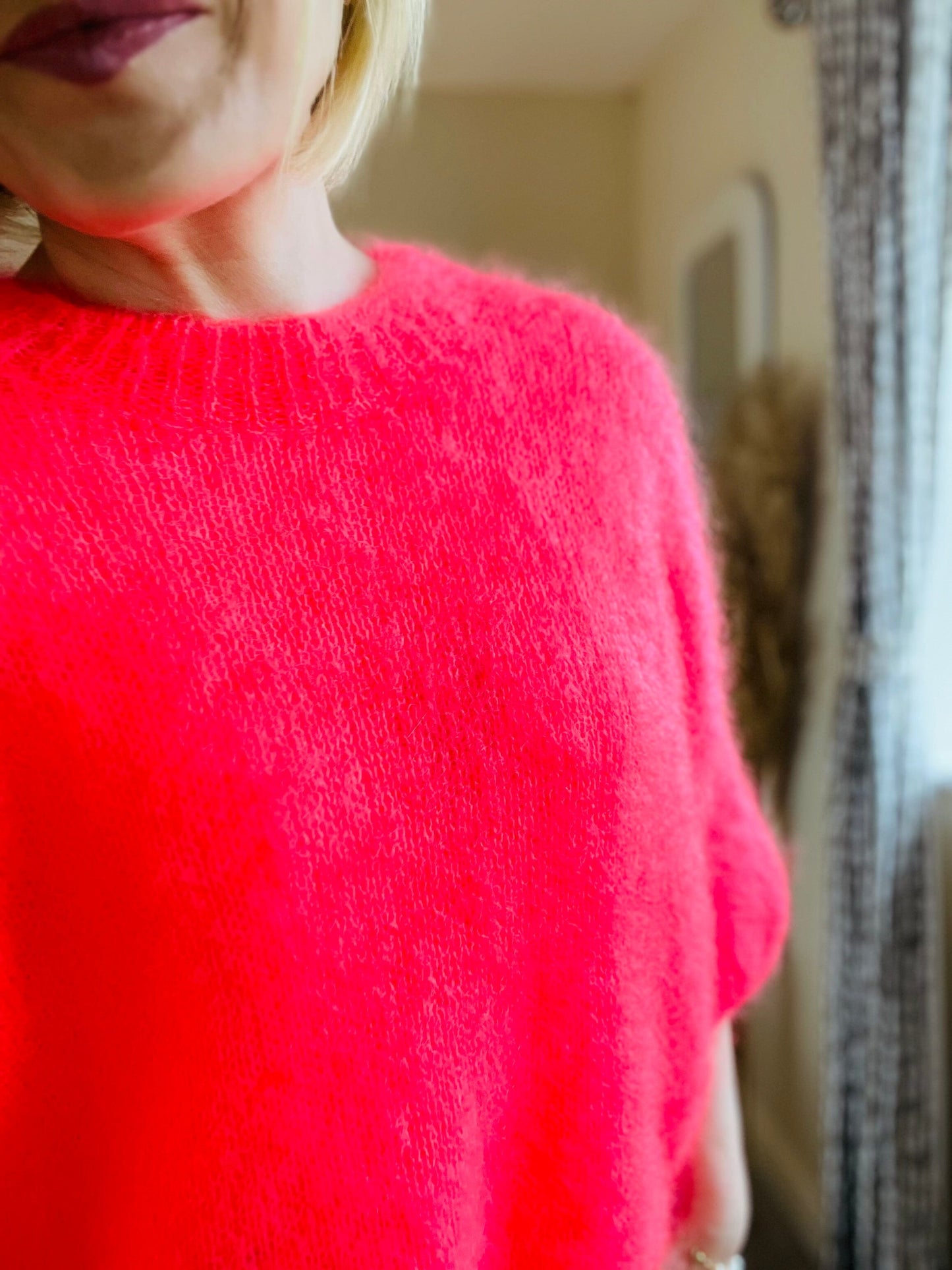 Inès Mohair Jumper | Multiple Colours Knitwear French Edit Neon Orange 