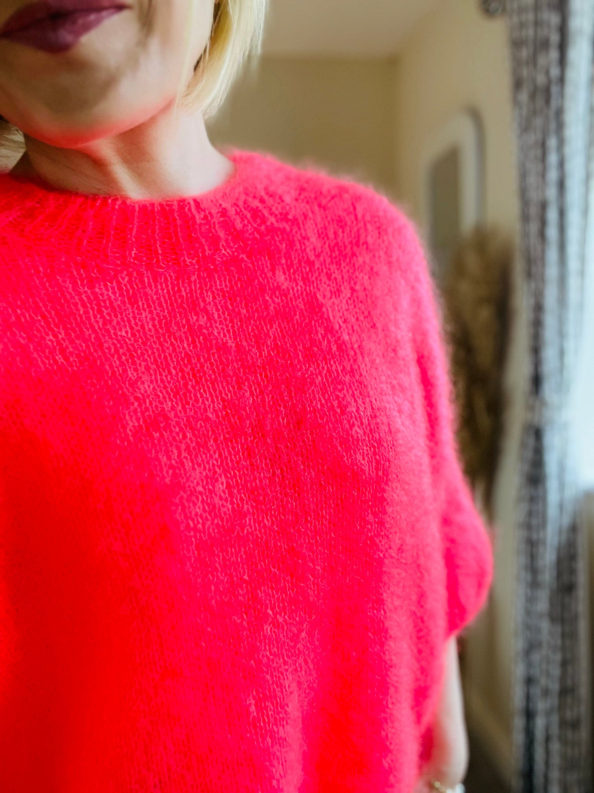 Inès Mohair Jumper | Multiple Colours Knitwear French Edit Neon Orange 