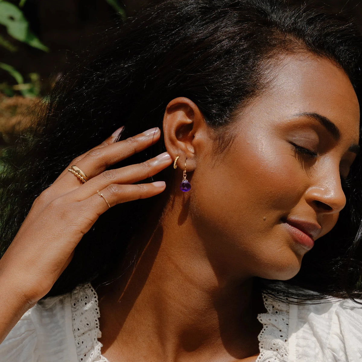 Isla Drop Earrings | Purple Amethyst Earrings Wanderlust Life 