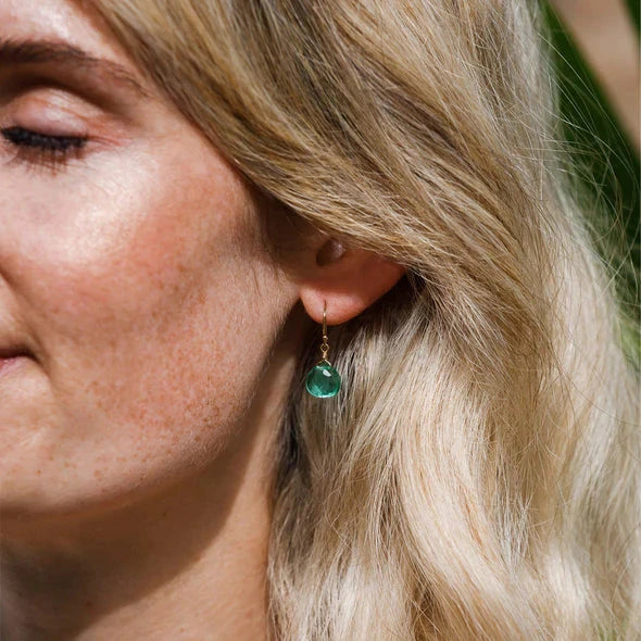 Isla Drop Earrings |Seafoam Green Quartz Earrings Wanderlust Life 
