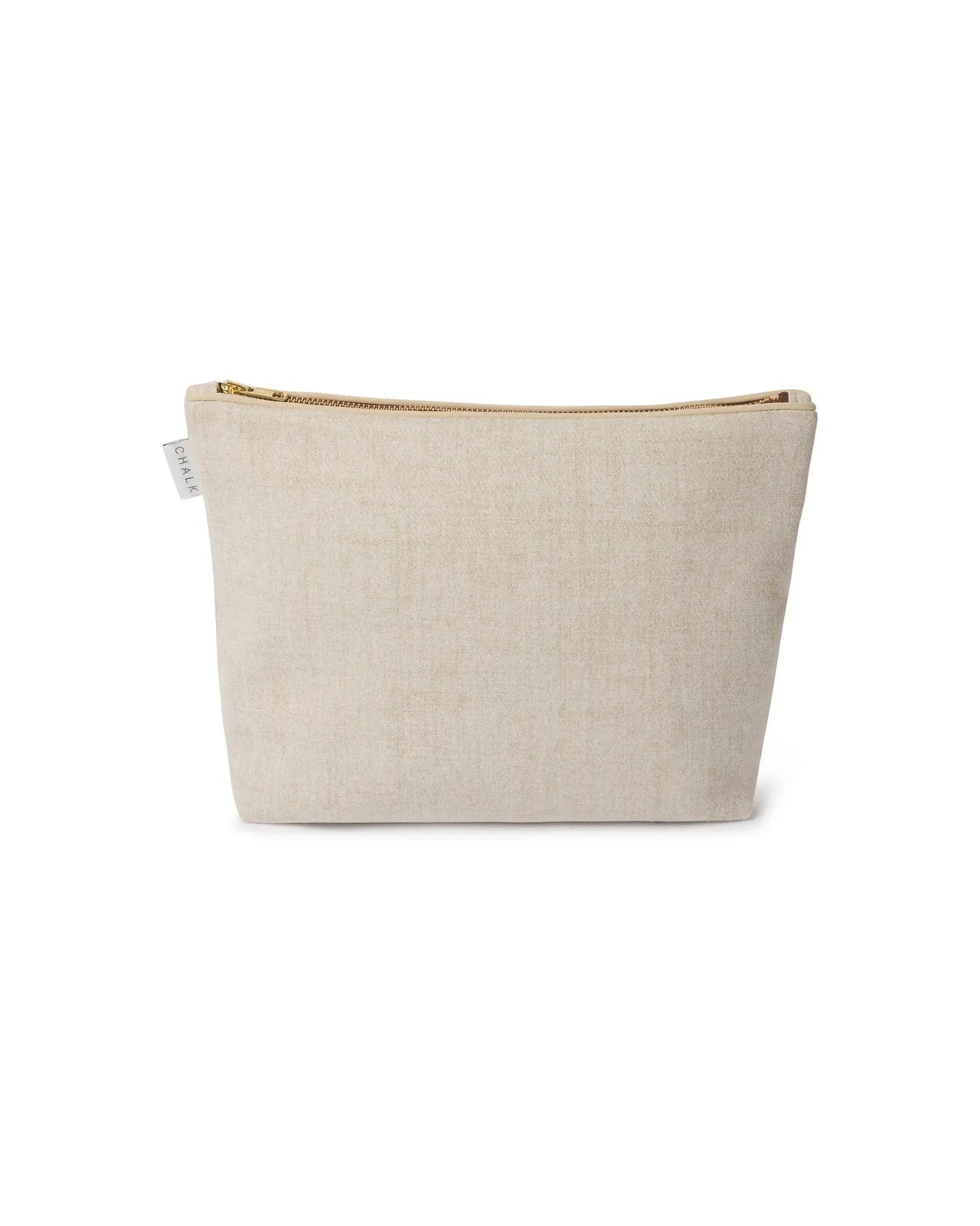 Islington Wash Bag | Brushed | Oyster Make up Bag Chalk 