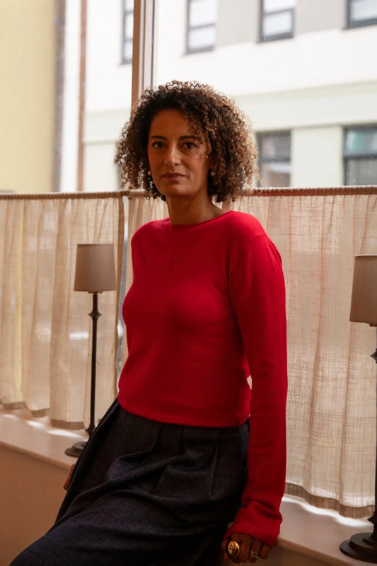 Jade Jumper | Red Shirts & Tops Chalk 