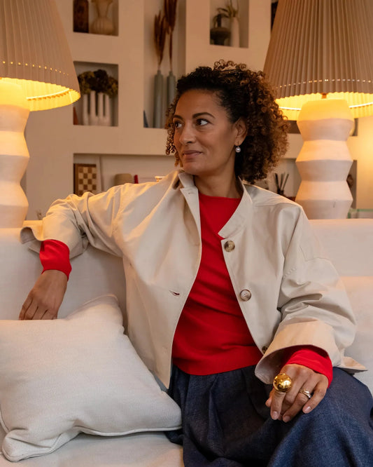 Jade Jumper | Red Shirts & Tops Chalk 