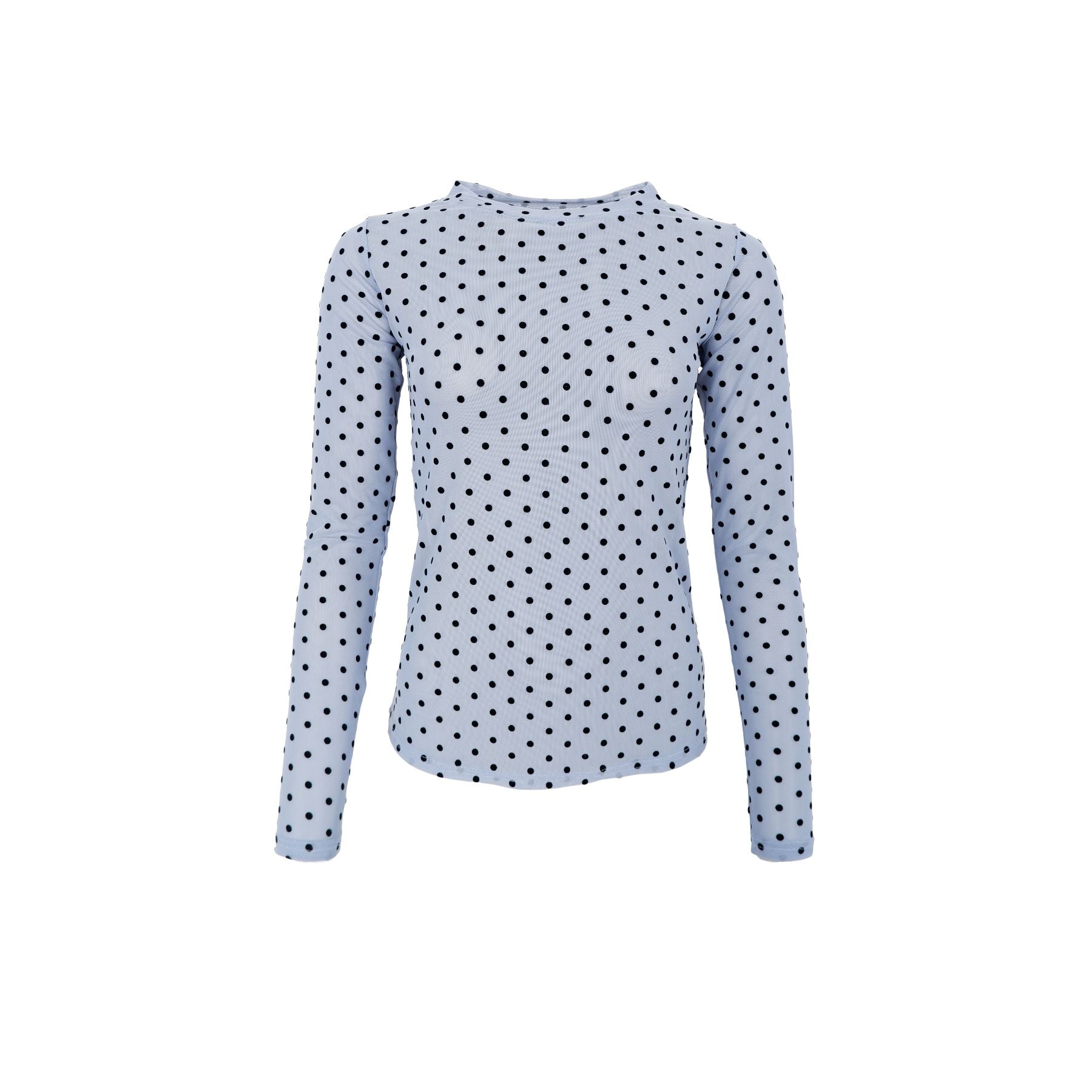 Jennie Dotted Mesh Blouse | 2 Colours Shirts & Tops Black Colour 