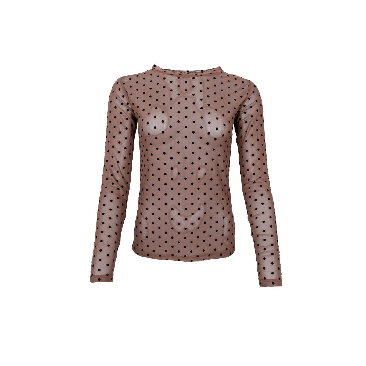 Jennie Dotted Mesh Blouse | 3 Colours Shirts & Tops Black Colour 