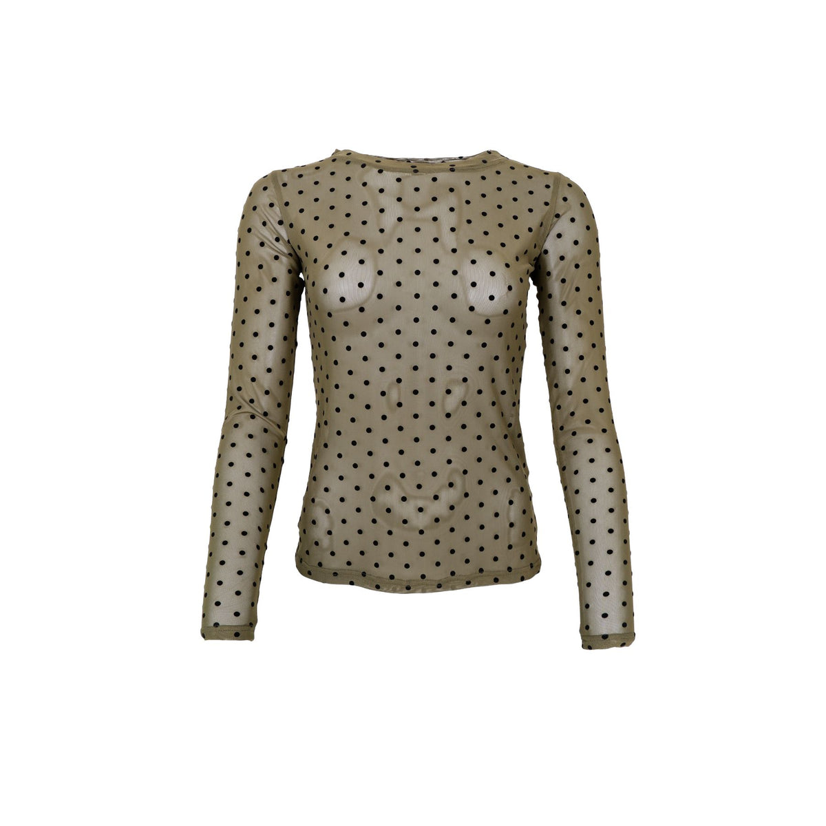 Jennie Dotted Mesh Blouse | 3 Colours Shirts & Tops Black Colour 