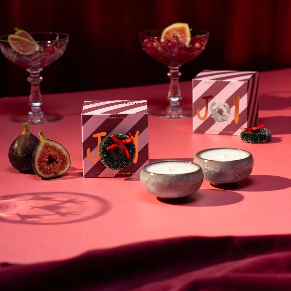 Joy Tea Lights | Spiced Clementine Candle Zesty Lemons 