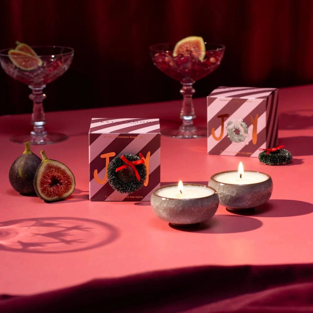 Joy Tea Lights | Spiced Clementine Candle Zesty Lemons 