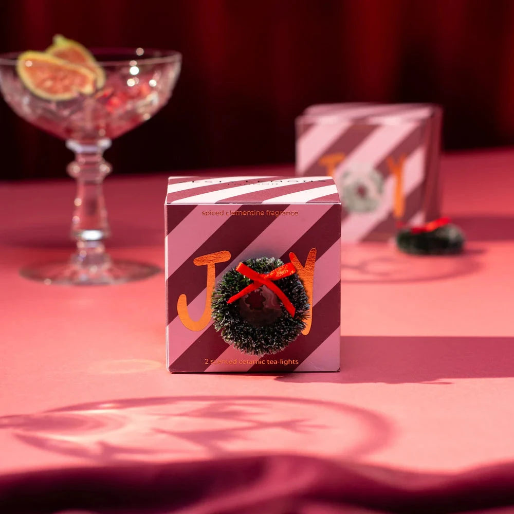 Joy Tea Lights | Spiced Clementine Candle Zesty Lemons 