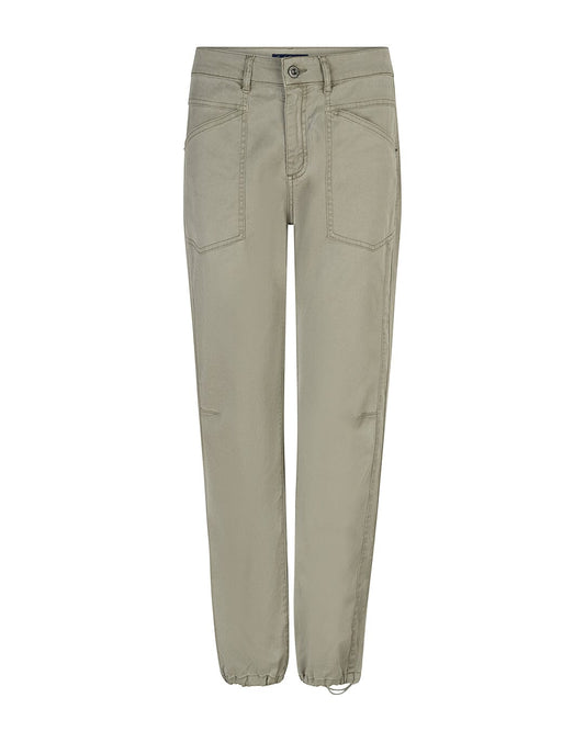 Jules Trousers | Light Khaki Pants Red Button 
