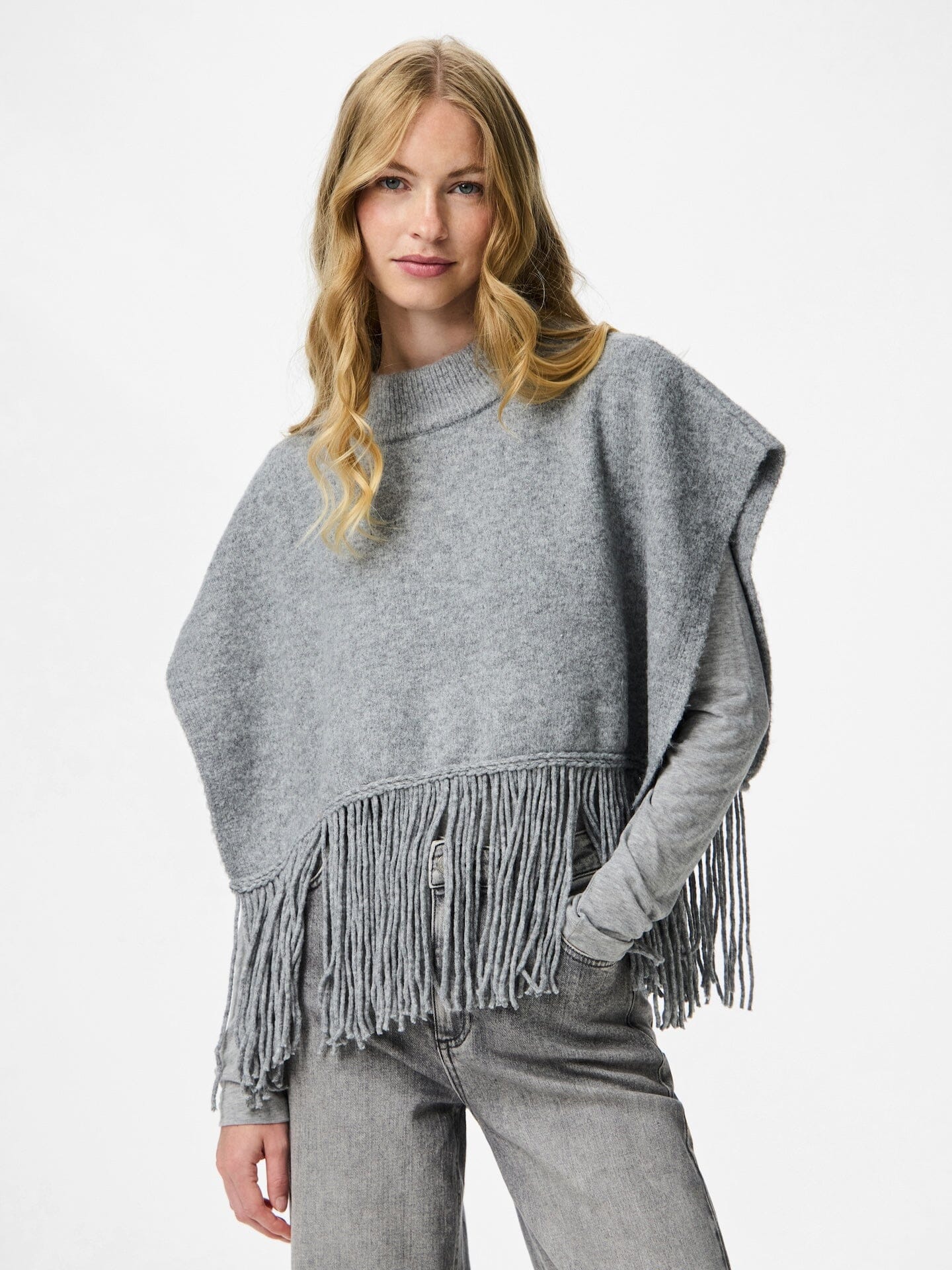 Julle Poncho | Light Grey Waistcoat Pieces 