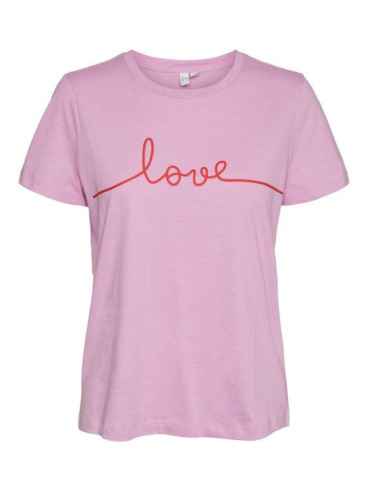 Kami T-Shirt | Love | Lavender/Tonado Shirts & Tops Vero Moda 