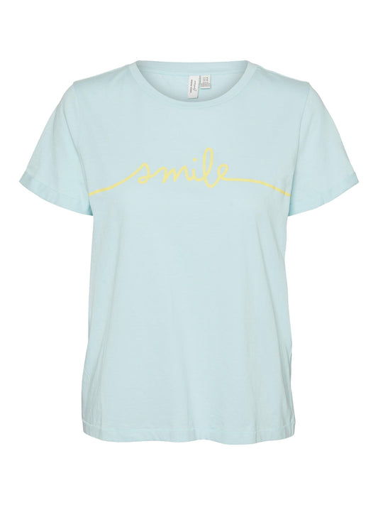 Kami T-Shirt | Smile | Clearwater/Lemon Zest Shirts & Tops Vero Moda 