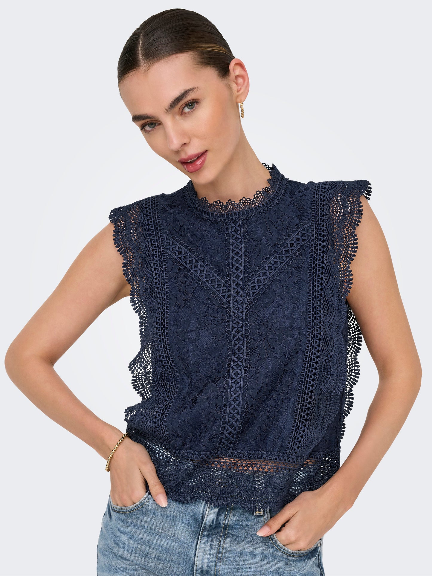 Karo Lace Top Shirt Only 