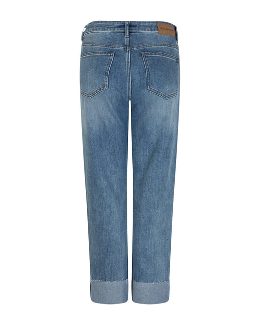 Kim Contrast Jeans | Stone Used Pants Red Button 