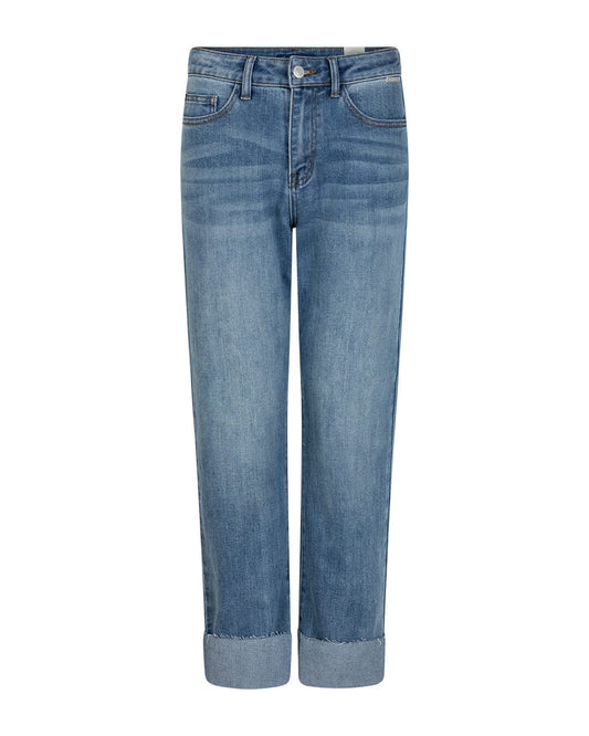 Kim Contrast Jeans | Stone Used Pants Red Button 