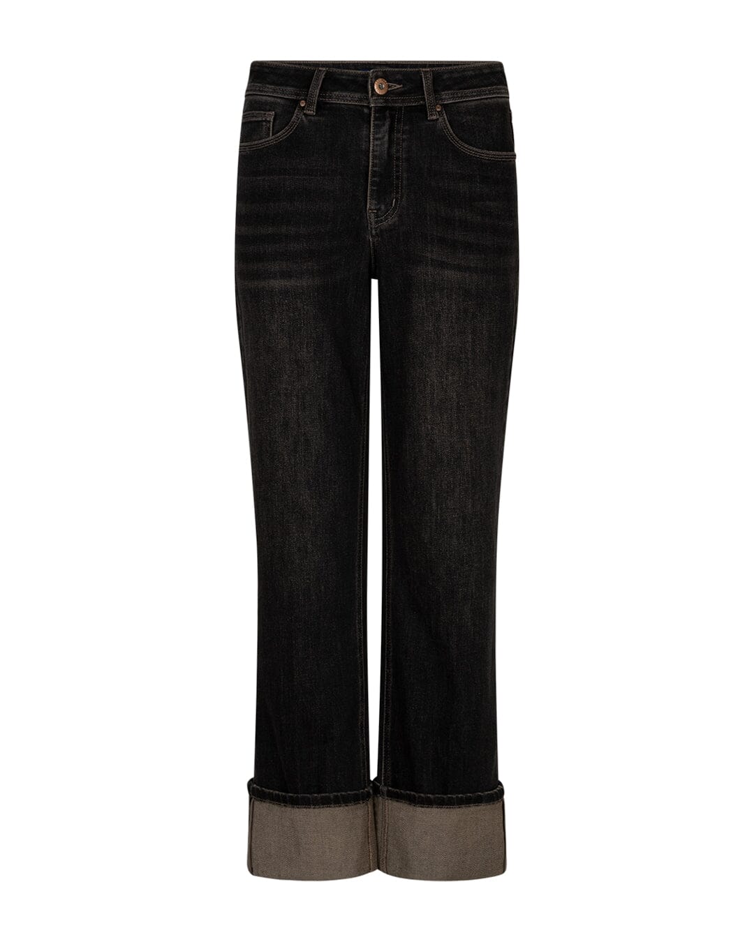 Kim Trousers | Brown Pants Red Button 