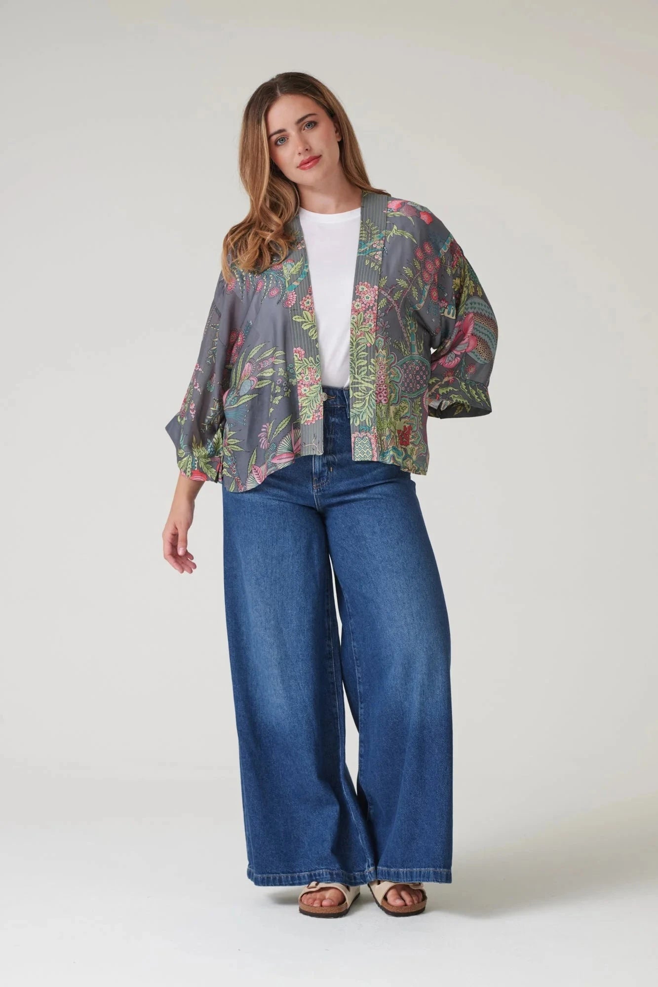 Kimono | Boho Garden | Grey Kimonos One Hundred Stars 