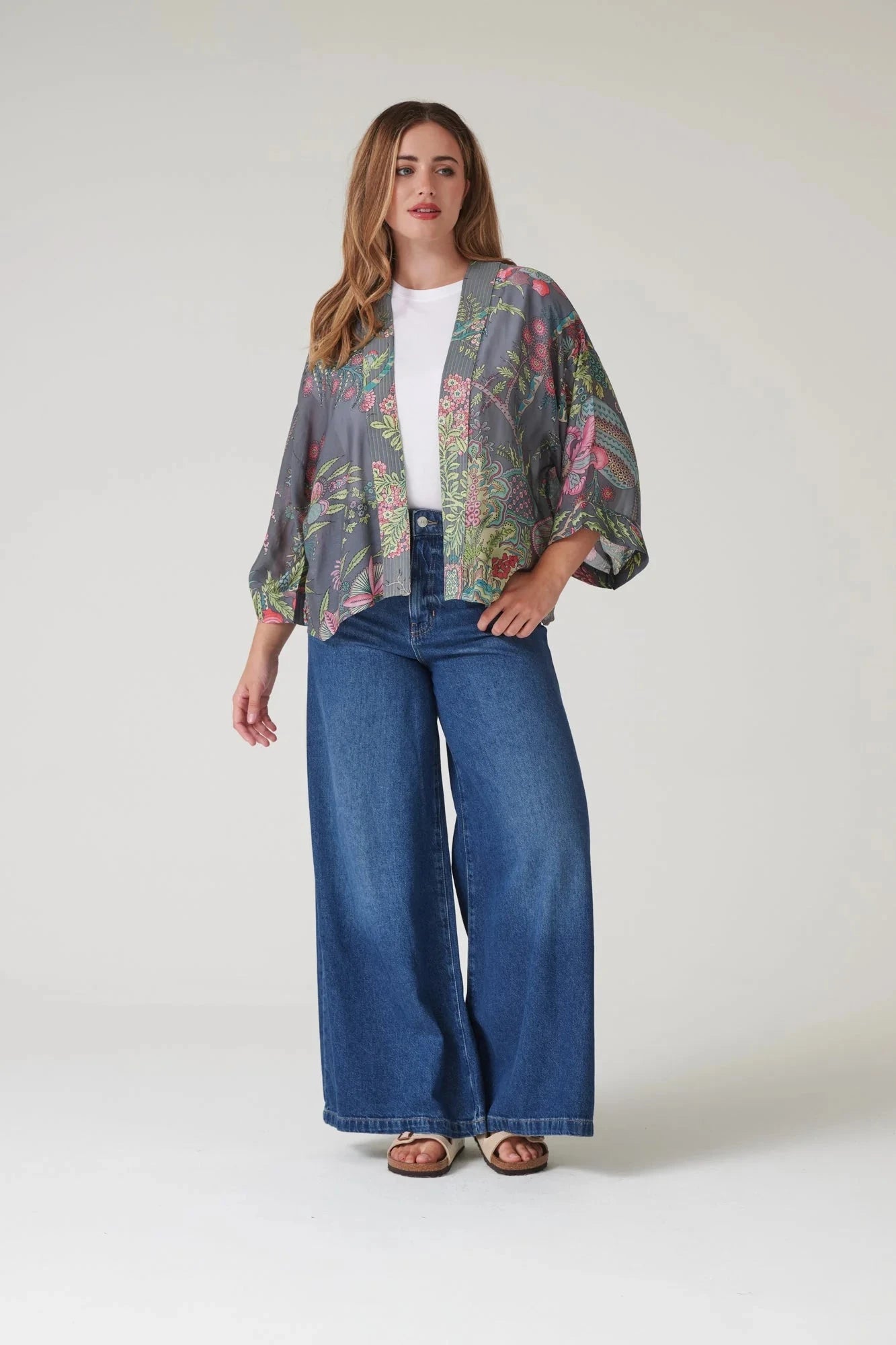 Kimono | Boho Garden | Grey Kimonos One Hundred Stars 