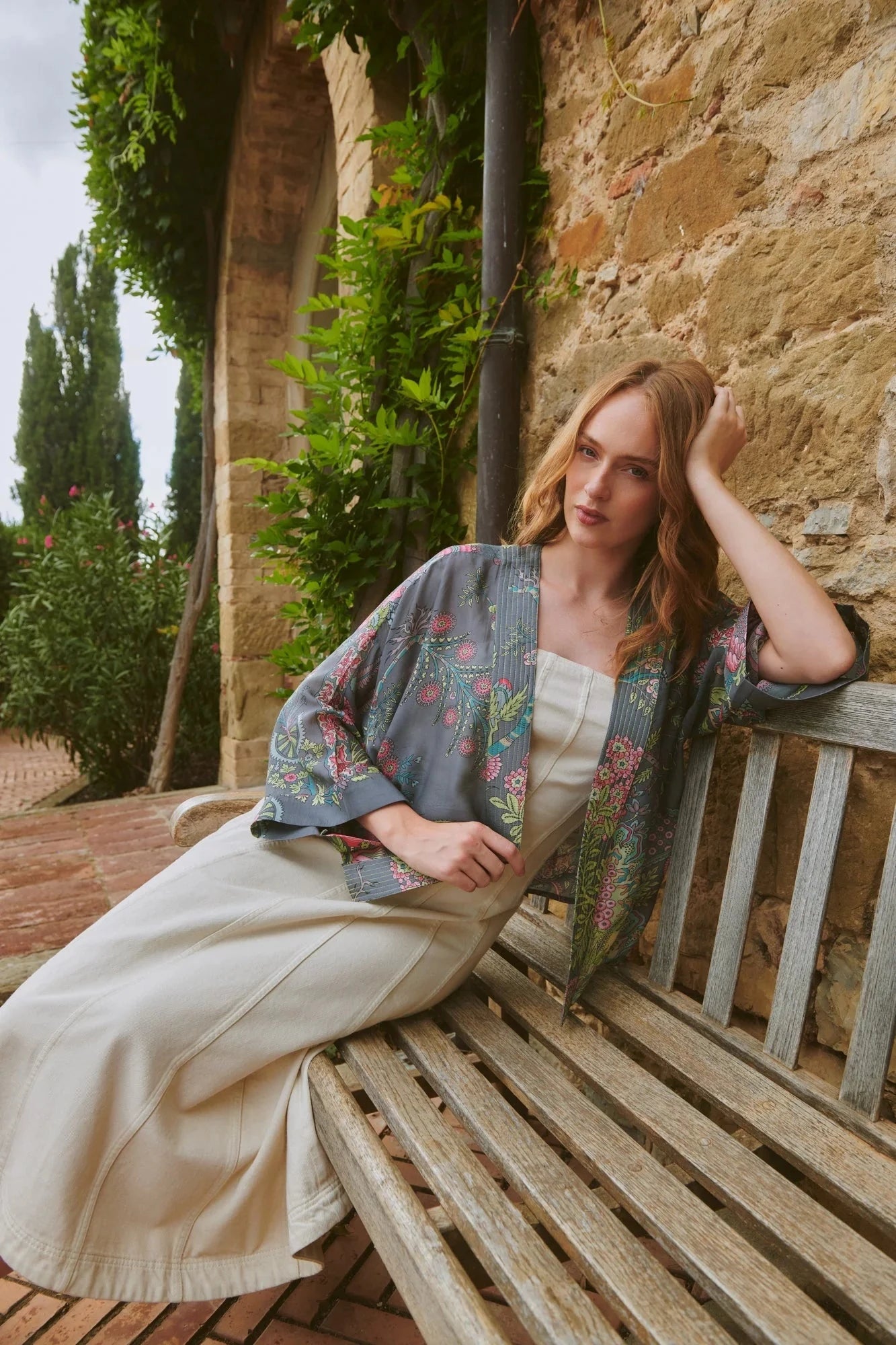 Kimono | Boho Garden | Grey Kimonos One Hundred Stars 