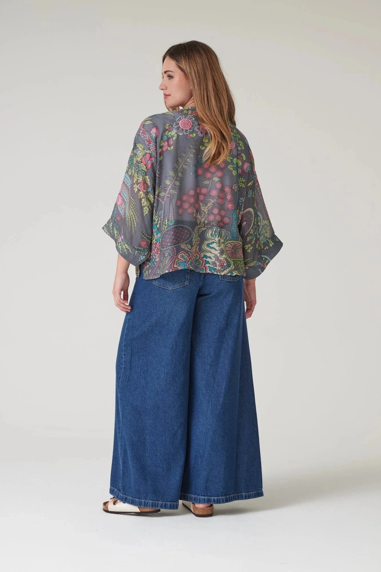 Kimono | Boho Garden | Grey Kimonos One Hundred Stars 
