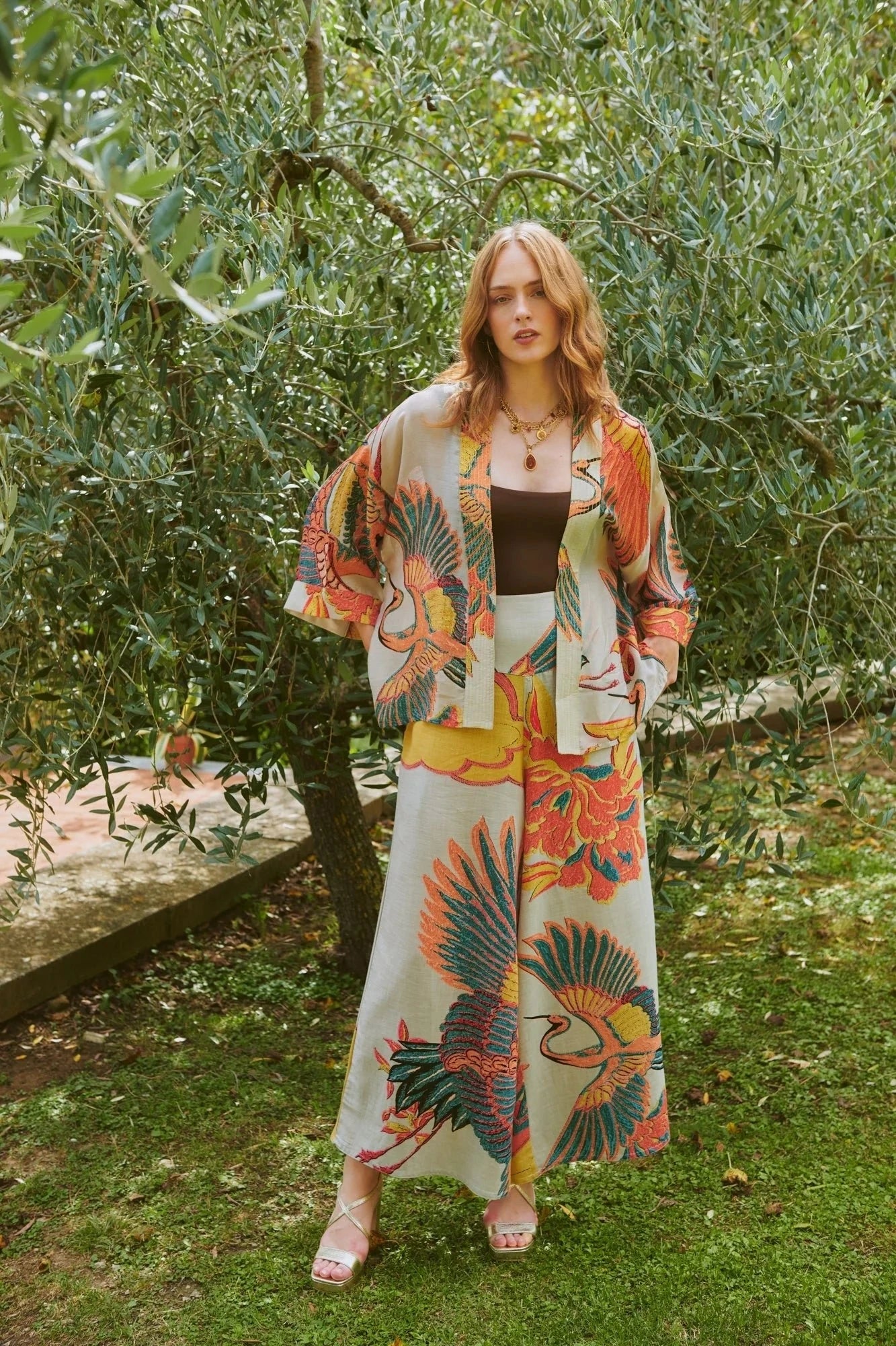 Kimono | Crane | Stone Kimonos One Hundred Stars 