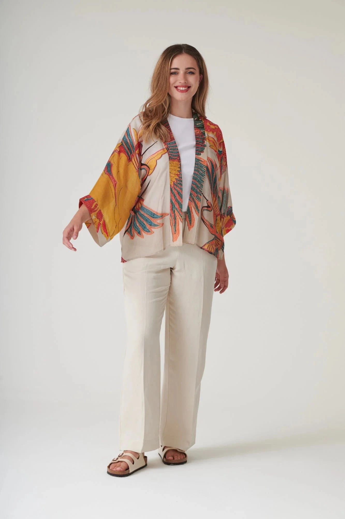 Kimono | Crane | Stone Kimonos One Hundred Stars 