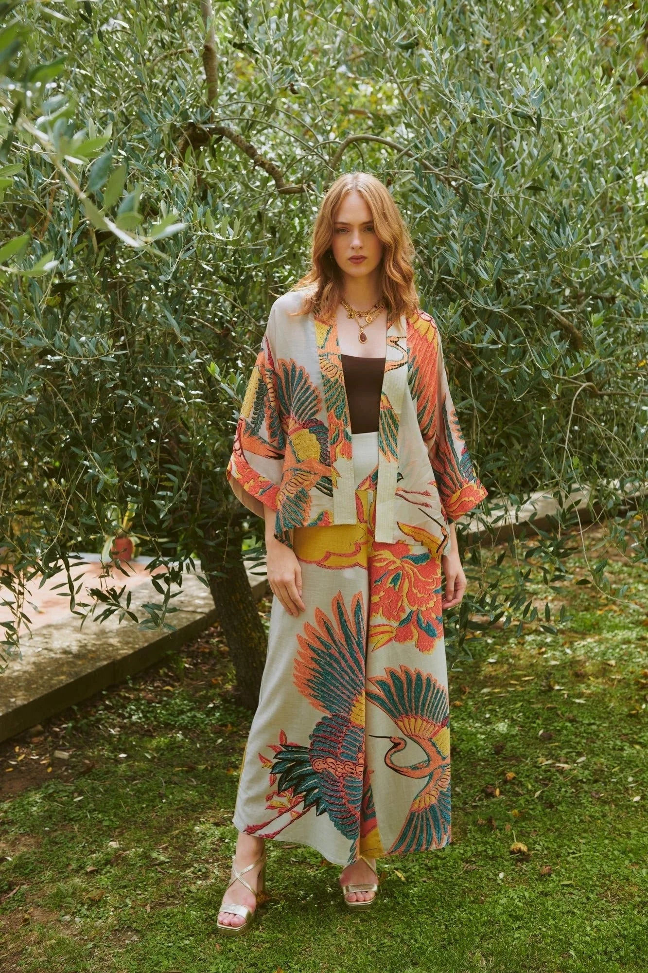 Kimono | Crane | Stone Kimonos One Hundred Stars 