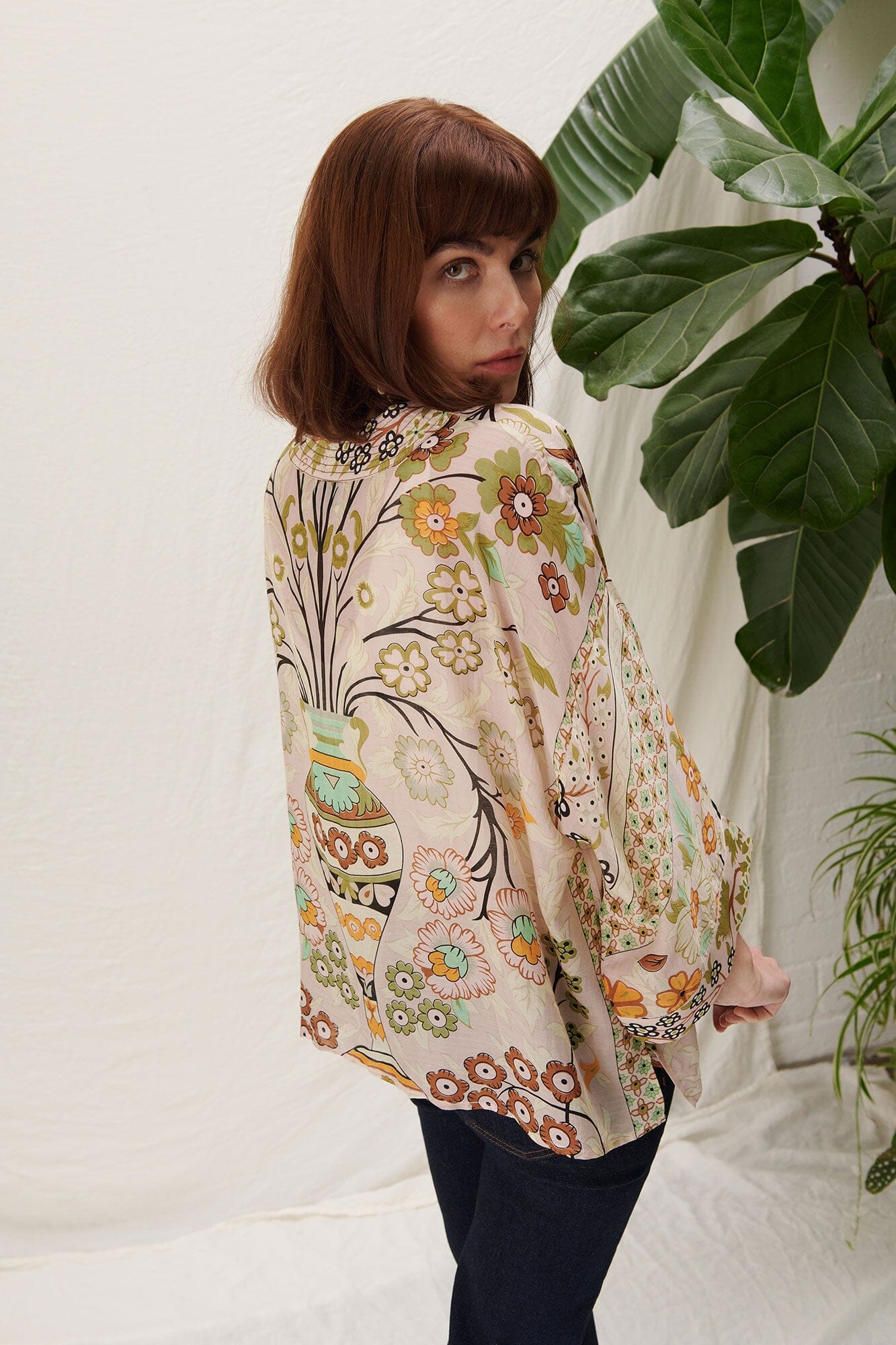 Kimono | Flower Arch | Sage Casual Kimonos One Hundred Stars 