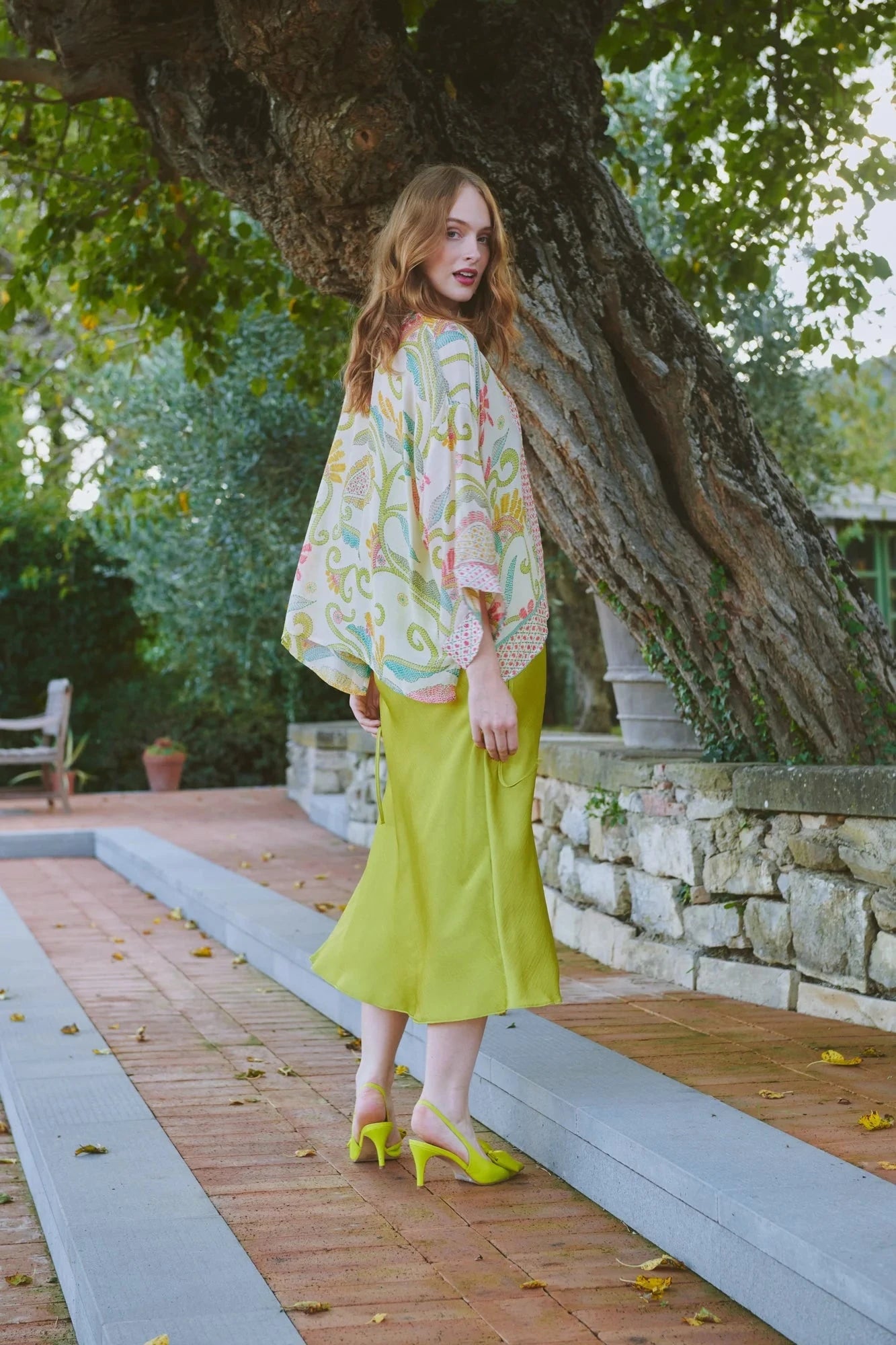 Kimono | Giant Kantha | Lime Kimonos One Hundred Stars 