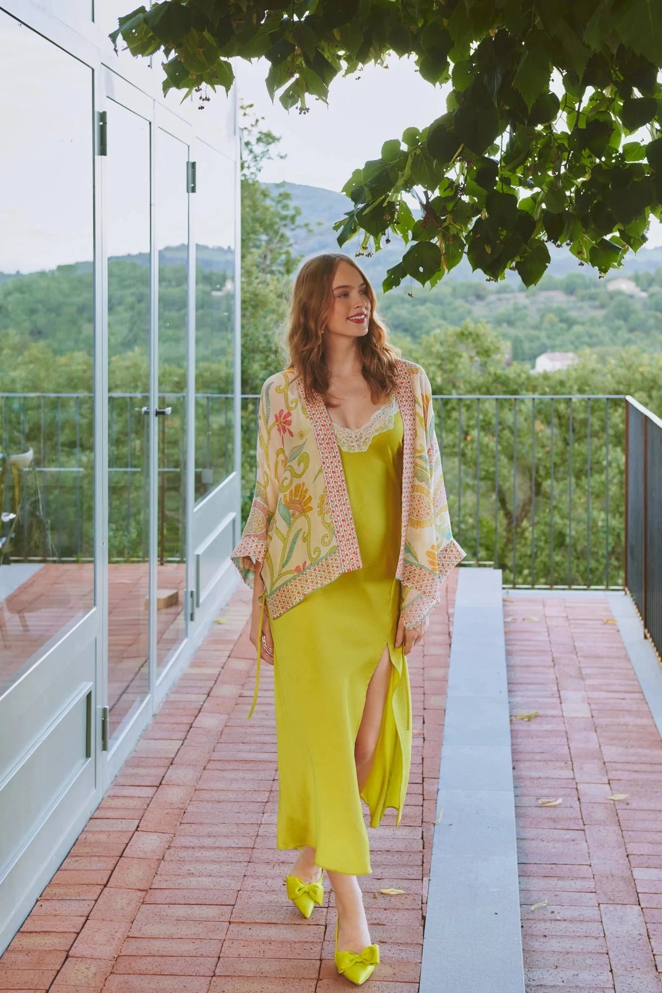 Kimono | Giant Kantha | Lime Kimonos One Hundred Stars 
