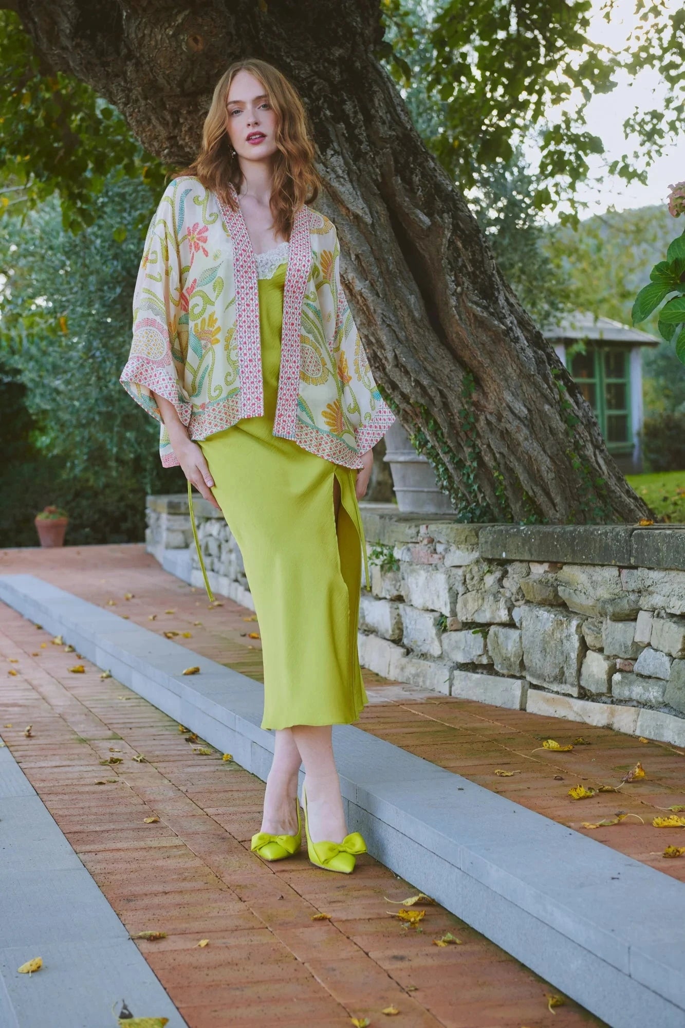 Kimono | Giant Kantha | Lime Kimonos One Hundred Stars 