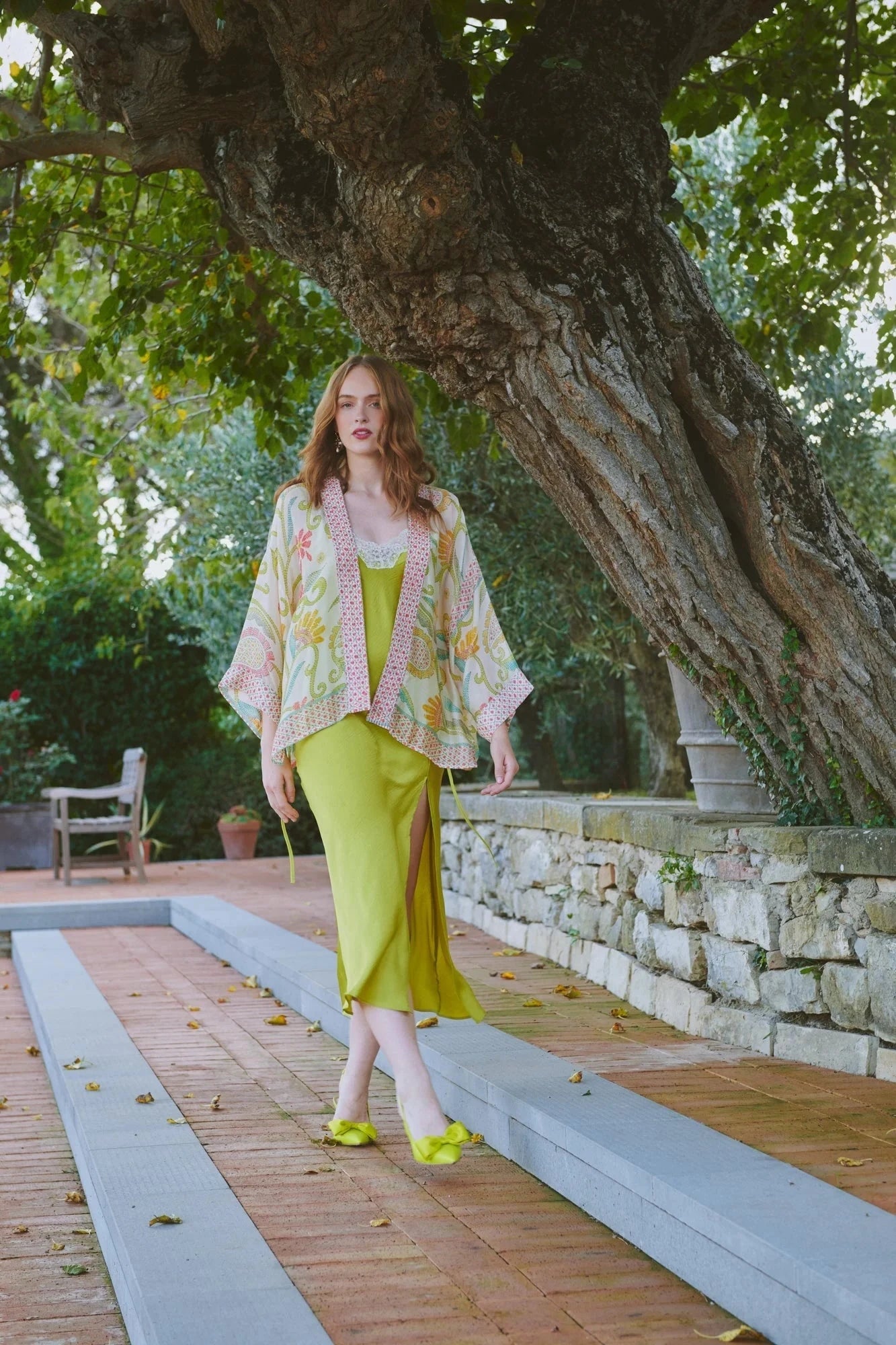 Kimono | Giant Kantha | Lime Kimonos One Hundred Stars 