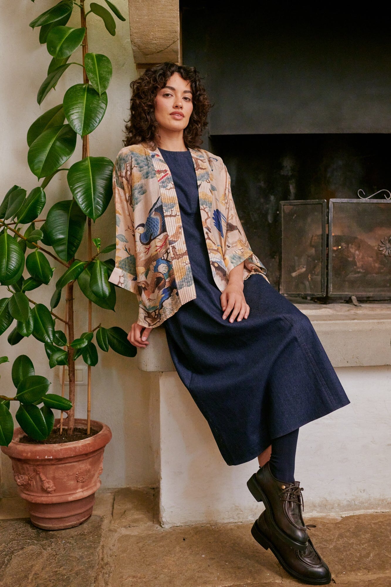 Kimono | Hummingbird | Nude Kimonos One Hundred Stars 