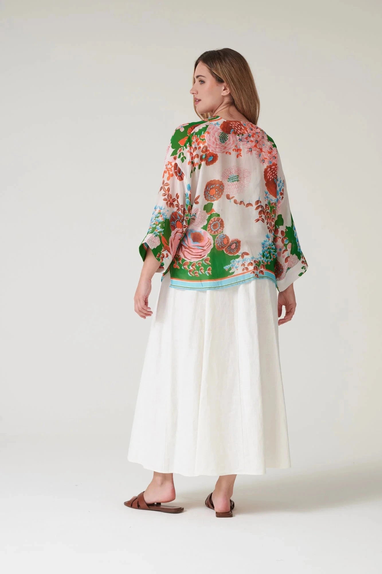 Kimono | Kitsch | Bouquet Green Kimonos One Hundred Stars 