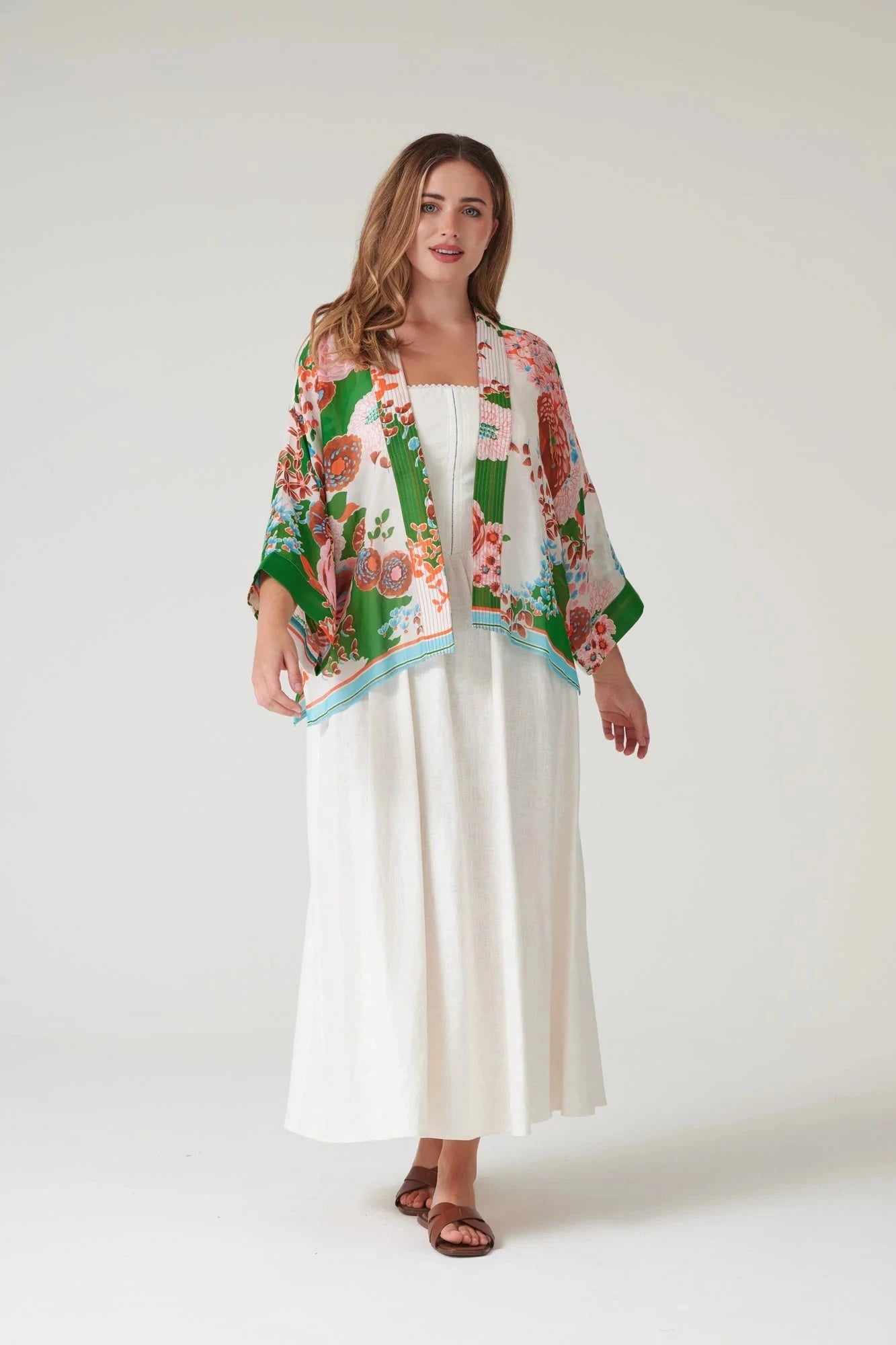 Kimono | Kitsch | Bouquet Green Kimonos One Hundred Stars 