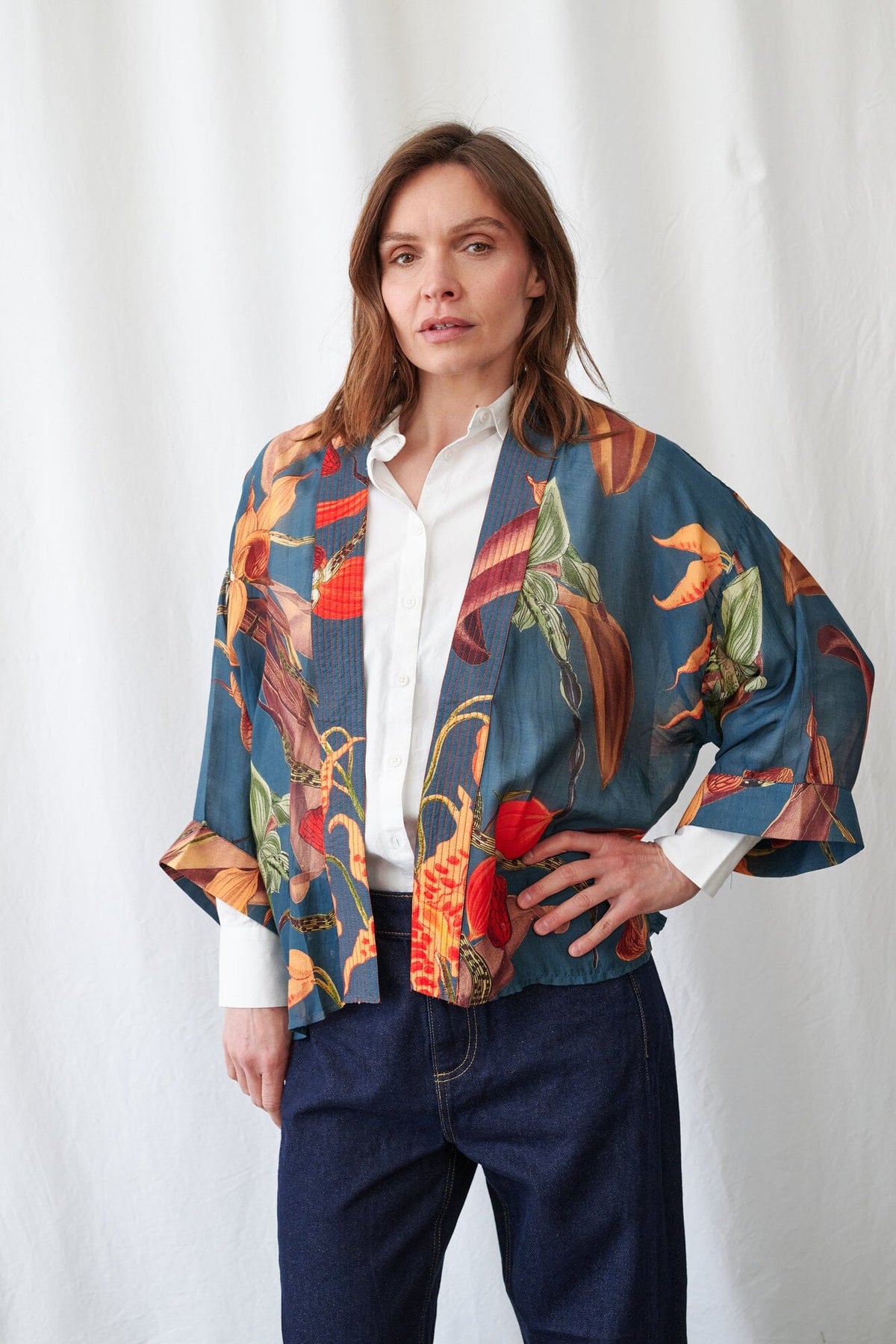 Kimono | Orchid | Teal Kimonos One Hundred Stars 