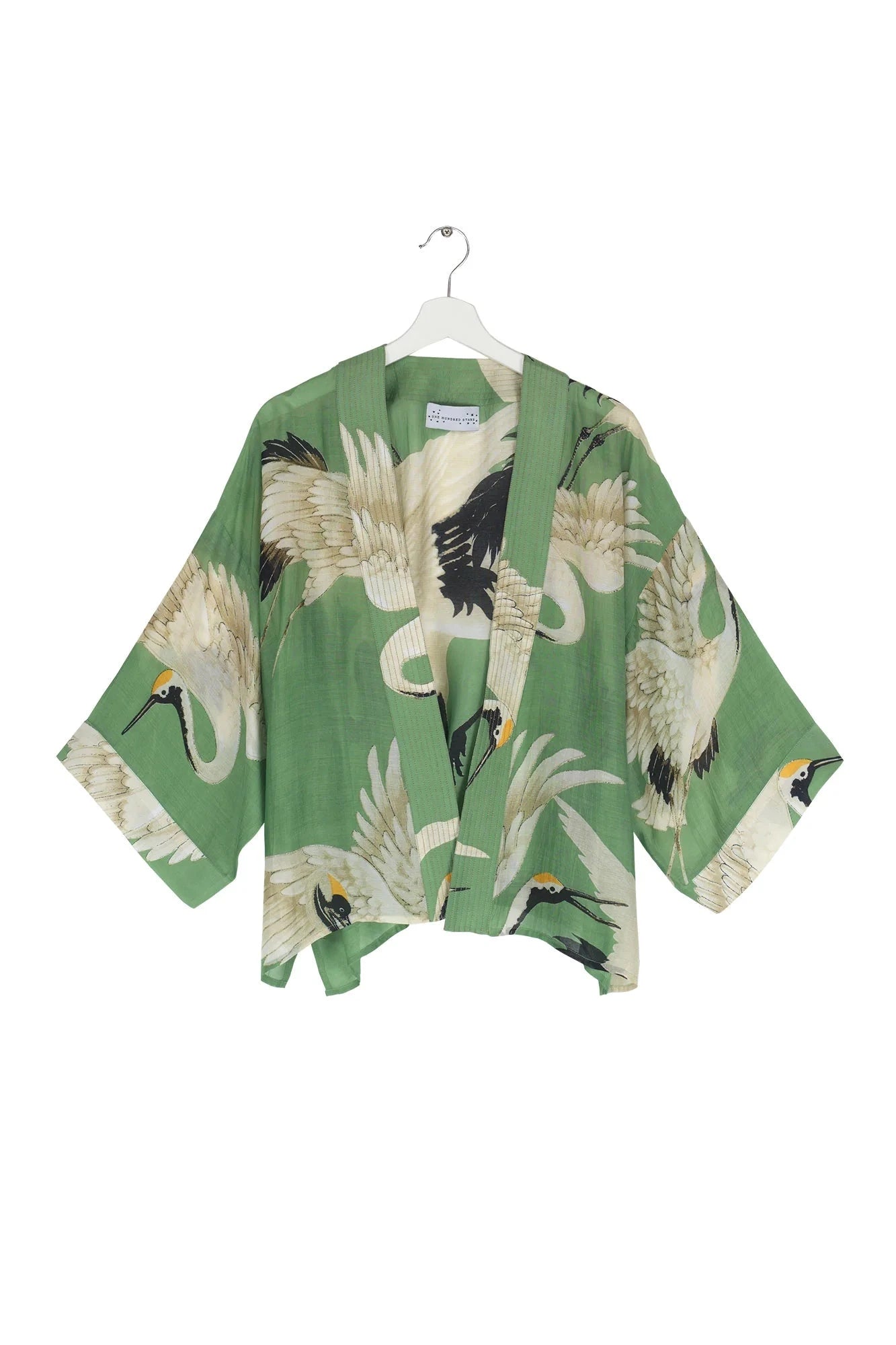 Kimono | Stork | Pea Green Kimonos One Hundred Stars 