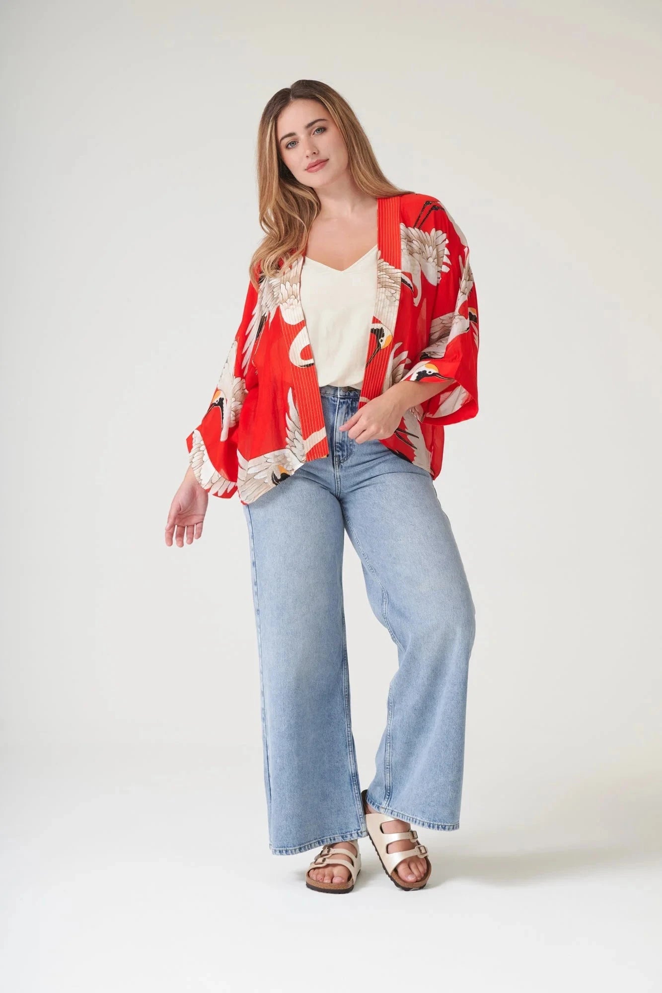 Kimono | Stork | Scarlet Kimonos One Hundred Stars 