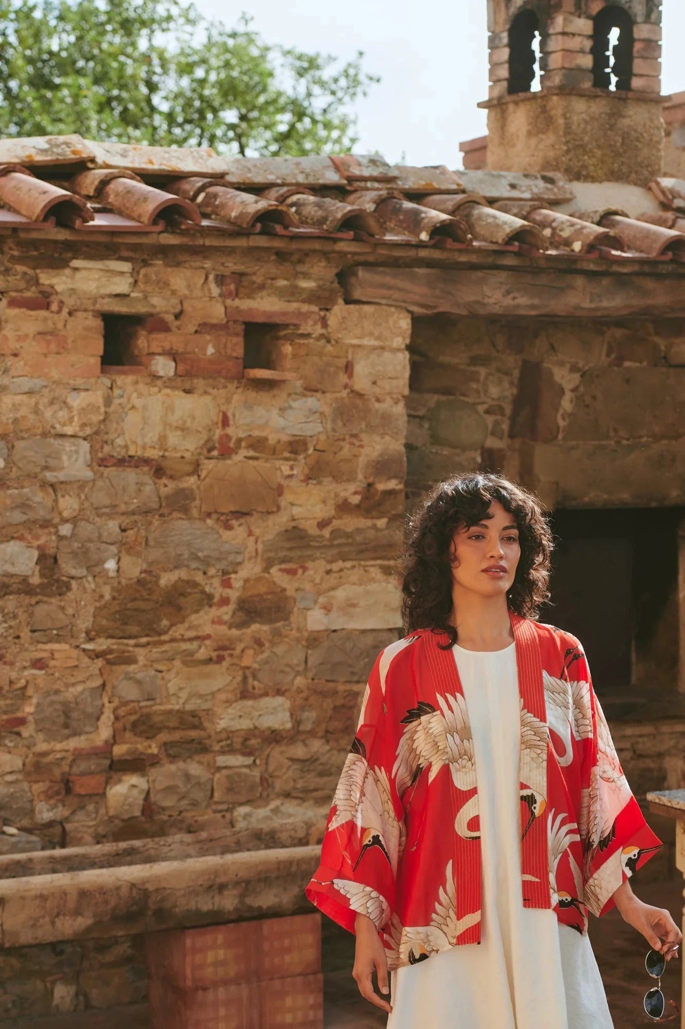 Kimono | Stork | Scarlet Kimonos One Hundred Stars 