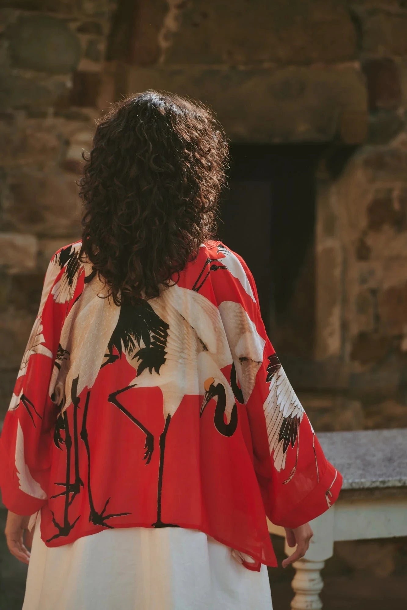 Kimono | Stork | Scarlet Kimonos One Hundred Stars 