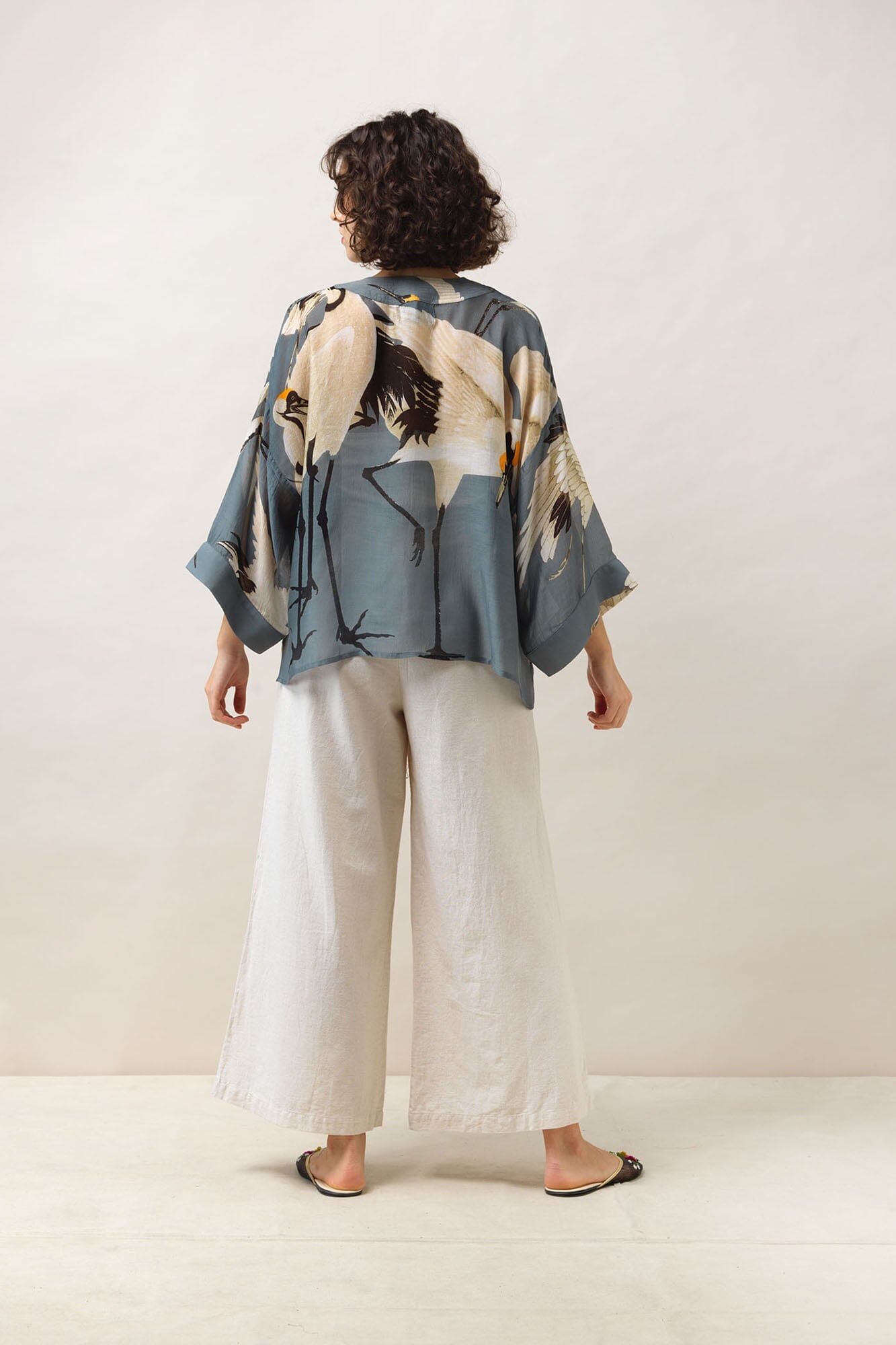 Kimono | Stork | Slate Casual Kimonos One Hundred Stars 